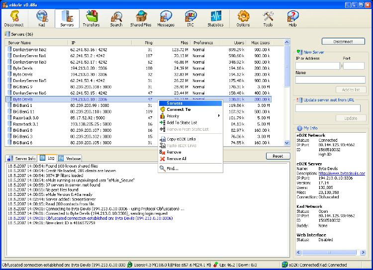 servidores eMule servidores eMule