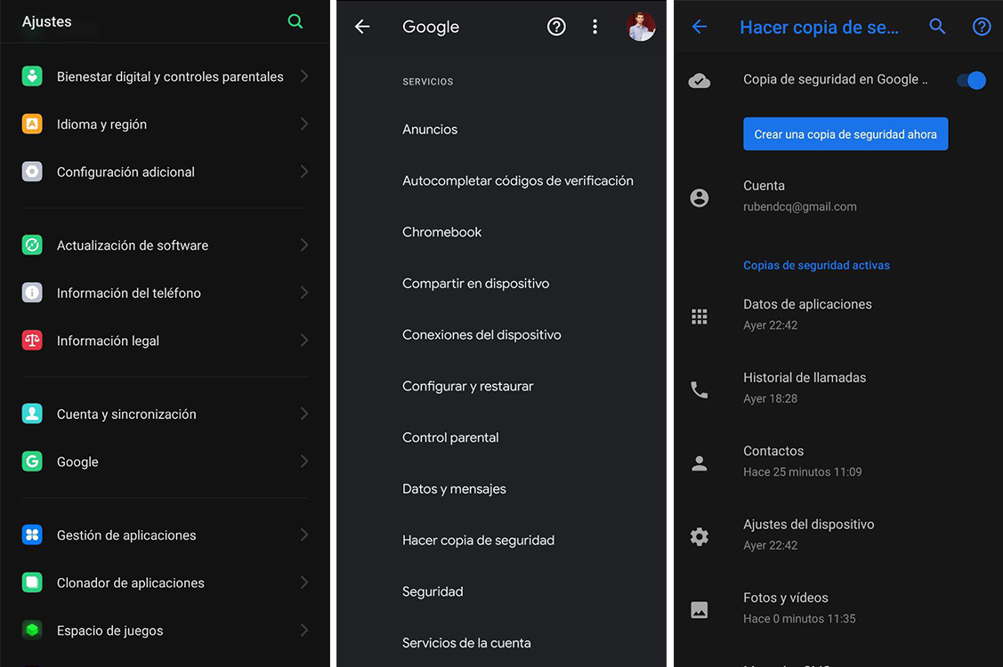 crear copias de seguridad en Android